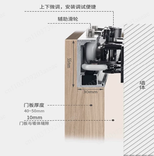 Magic Hidden  Door Trackless Ghost Sliding Door Mechanism System for Furniture Accessories