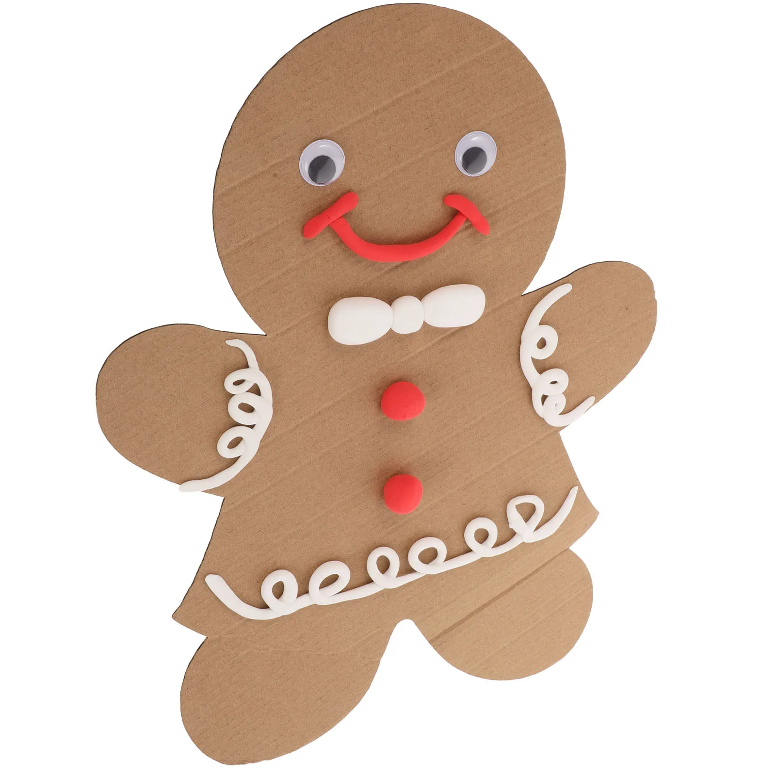1Set DIY Gingerbread Man Ornament Material for Christmas Decor Activity School Class Teaching Props Holiday Gingerbread