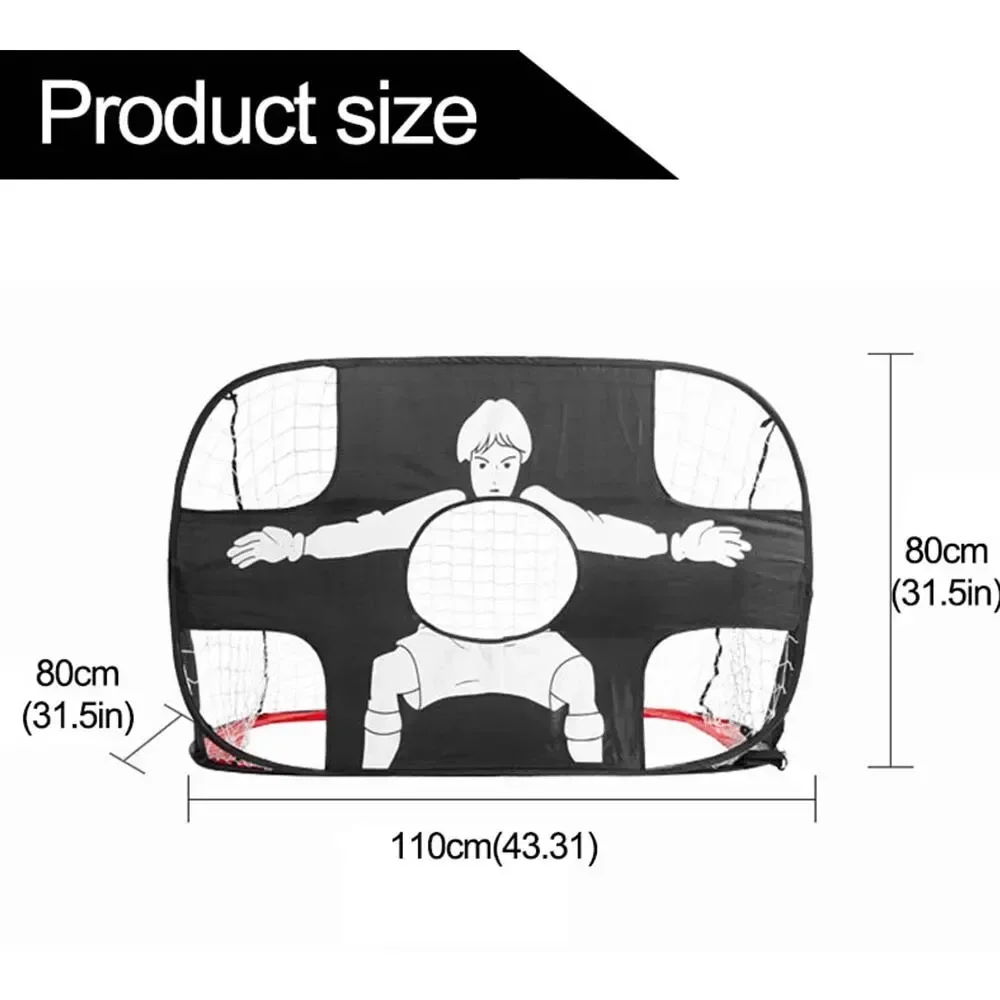 Porta da calcio pieghevole Porta da calcio in nylon Rete da calcio per bambini e adulti per parco giochi Cortile Allenamento all'aperto al coperto