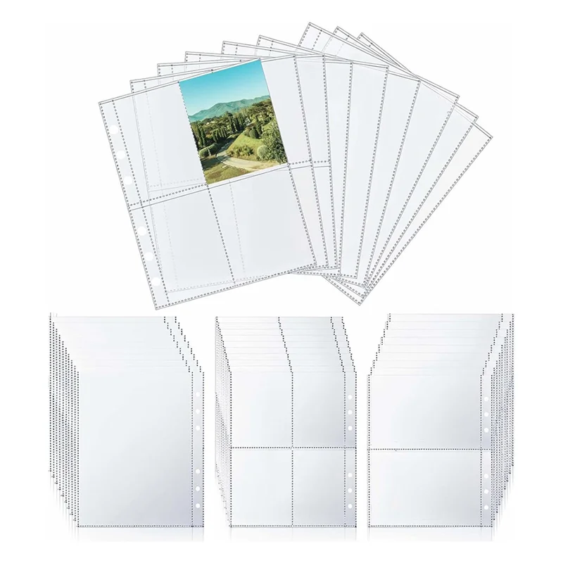 

J1UL1N Карманы для папок формата А5, 30 штук рукавов для карт с 6 отверстиями, водонепроницаемые вставки из ПВХ, подходящие для ноутбуков с 6 кольцами