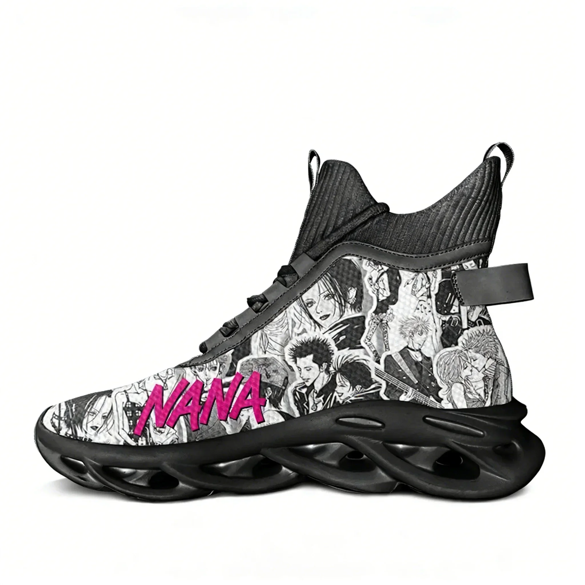 

Кроссовки NANA High Top Flats для мужчин, женщин и подростков, спортивная обувь для бега, высококачественные кроссовки на шнуровке, сетчатая обувь, индивидуальный дизайн.