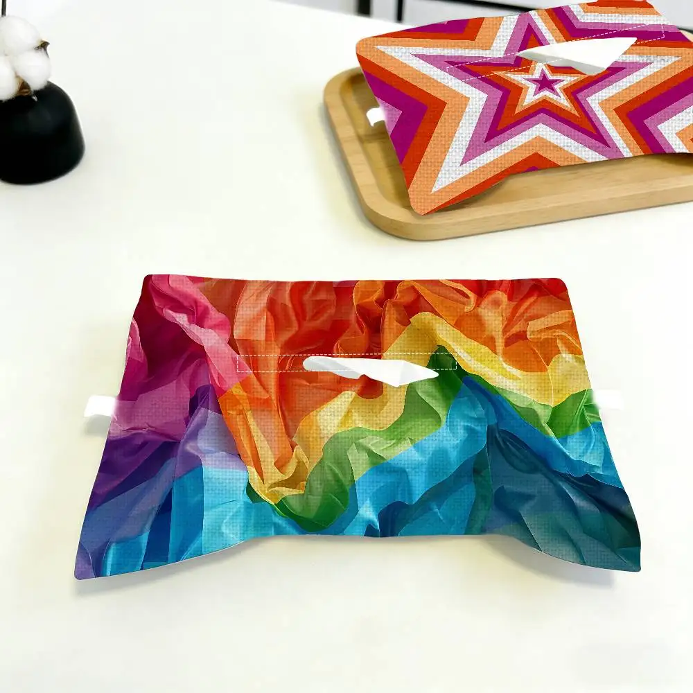 LGBT FLAG Car Tissue Holder Linen Hanging Box Auto Interior Organizer Universal - view 5