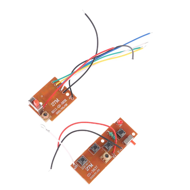 4CH RC Remote Control 27MHz Circuit PCB Transmitter and Receiver Board parts with Antenna Radio System