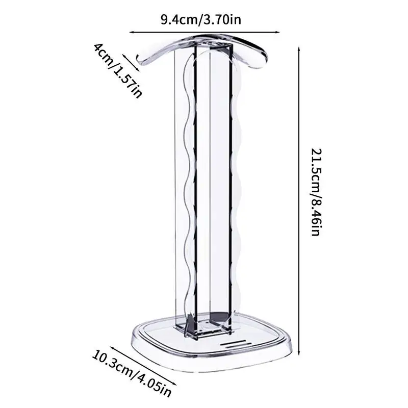 سماعات سطح المكتب حامل مكتب سماعة شماعات مع فراشة طباعة سماعة المشبك اكسسوارات الكمبيوتر واضح سماعة حامل