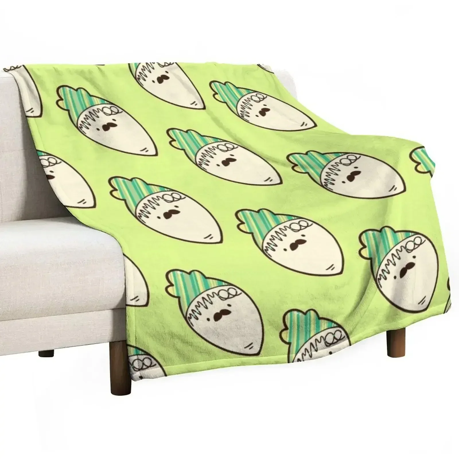 MAMAMOO -Design Radish with Mustache Throw Blanket Tourist Furry Kid'S Fashion Sofas Blankets