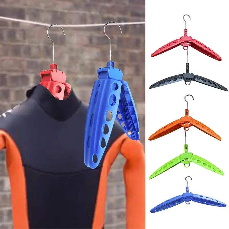 Wetsuit Hanger Diving Rack Drysuit Dive Boots Shoes Hanger Multi-Purpose Wetsuit Hanger Foldable Surfing Suit Hangers