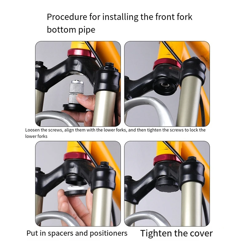 Dudukan Sepeda Pelindung Anti Maling Digunakan Pada Garpu Depan Casing Tempat Sepeda Penutup Tutup Headset Sepeda untuk Suku Cadang Aksesori Airtag