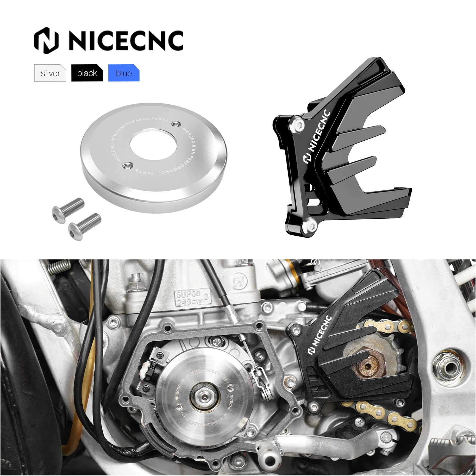 

For Yamaha YZ250 2003-2023 YZ250X 2016-2023 YZ 250 250X Motorcycle 11 Ounce Flywheel Weight Sprocket Guard Protector Cover Kit