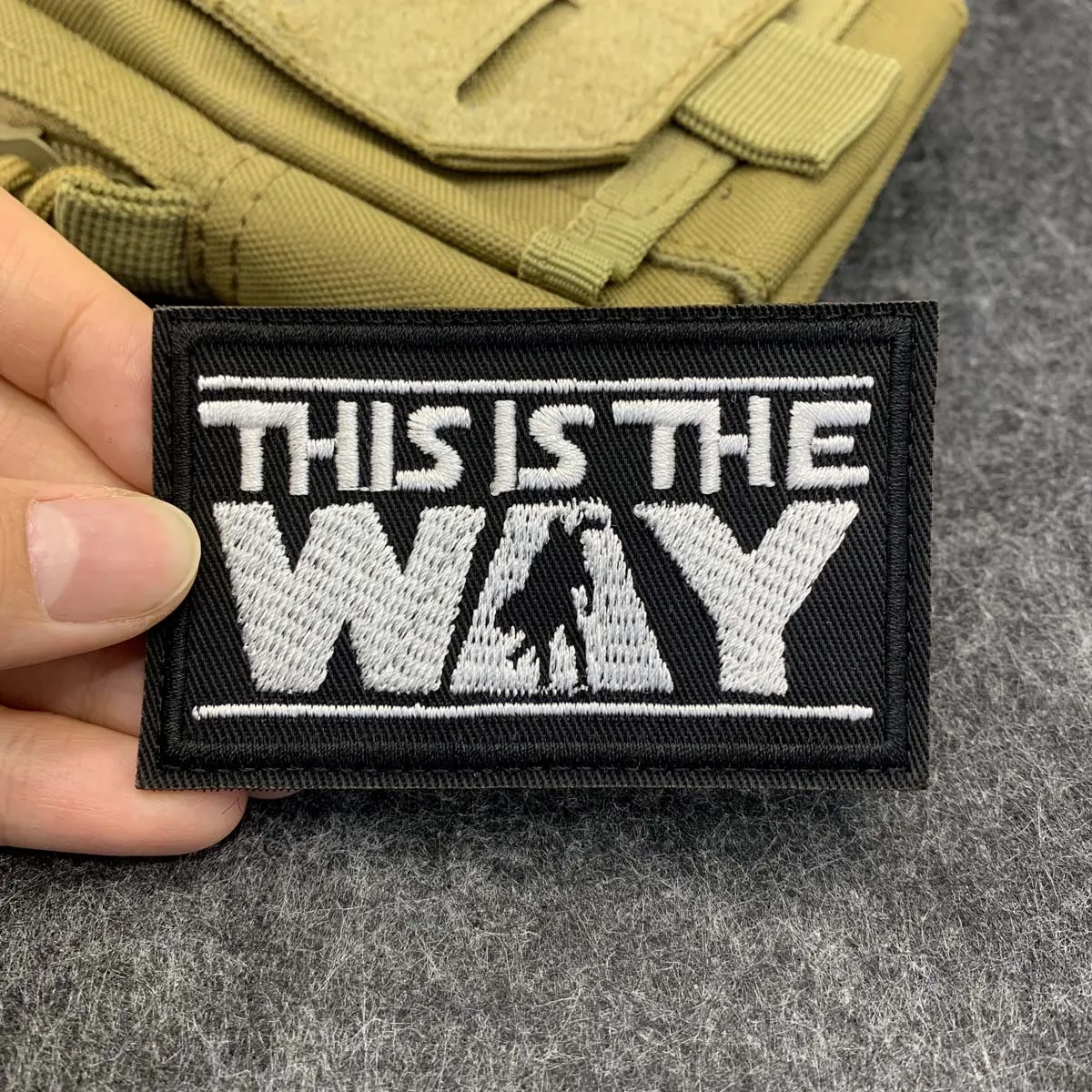 Text Slogan Embroidery Morale Patch Hook Loop Badge Inspirational Quote Appliques for Backpack Vest Clothing Decoration