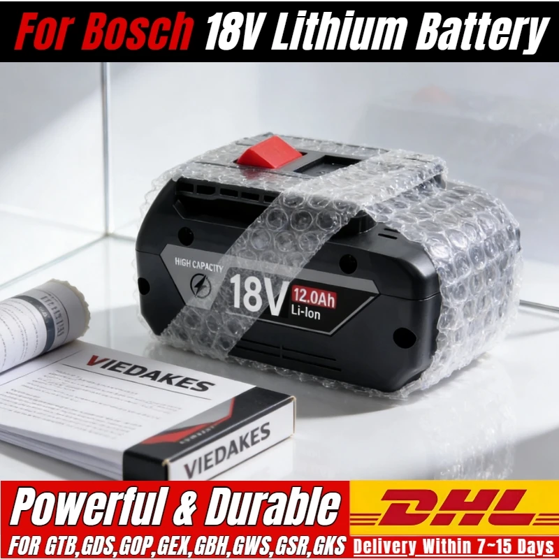 

High Quality For BOSCH 18V 12.0Ah LITHIUM-ION BATTERY GBA 18V 8.0/10.0 Ah Professional GBA GSR GSB BAT609 Rechargeable Battery