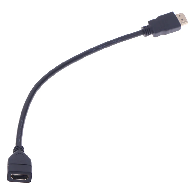 1 sztuka 15cm/30cm HDMI kabel rozszerzenie męskie i żeńskie HDMI ochraniacz przedłużacz