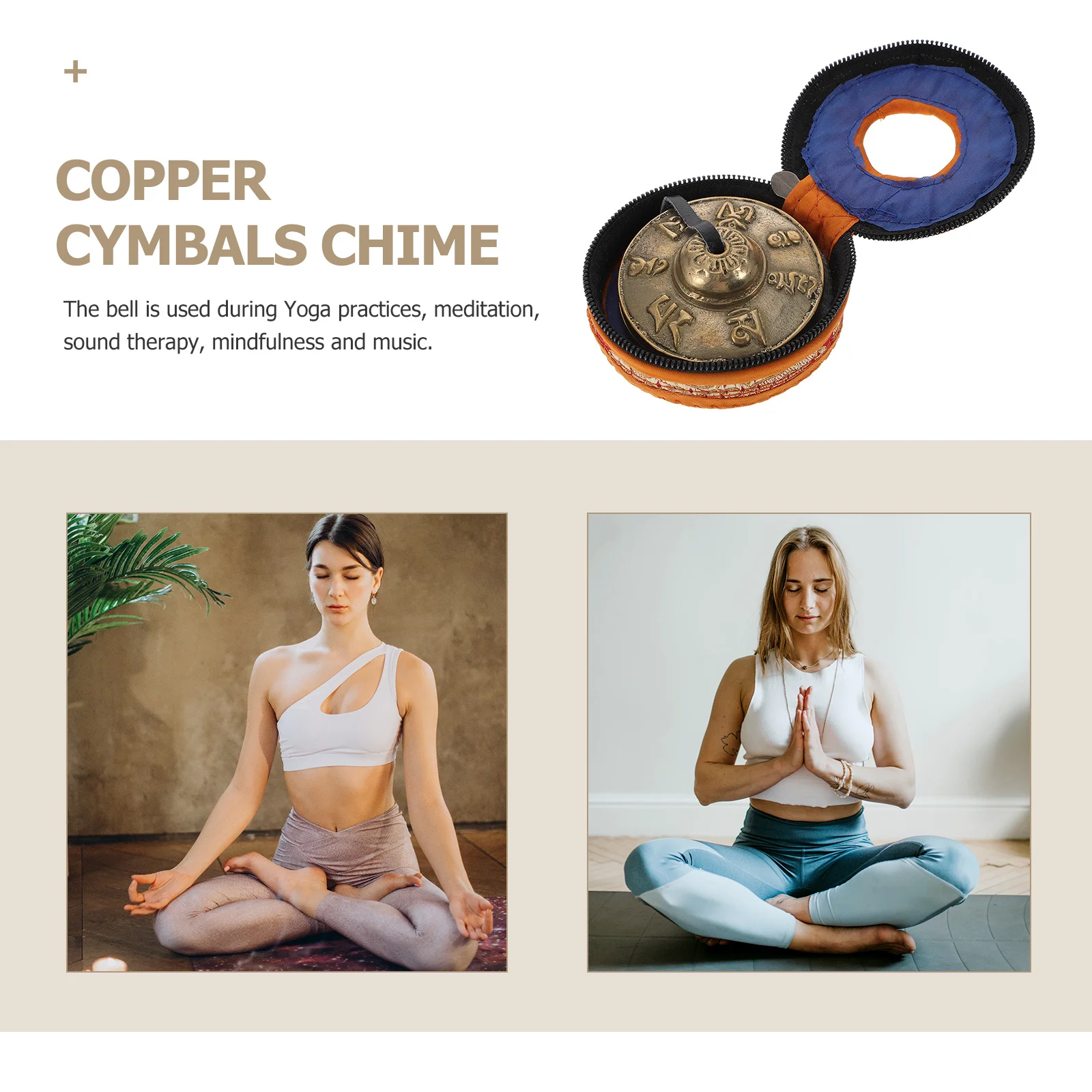 

1Set Nepal Cymbals Bell Small Meditation Yoga Copper Cymbals Chime Percussion Instrument Sound Therapy Relaxation