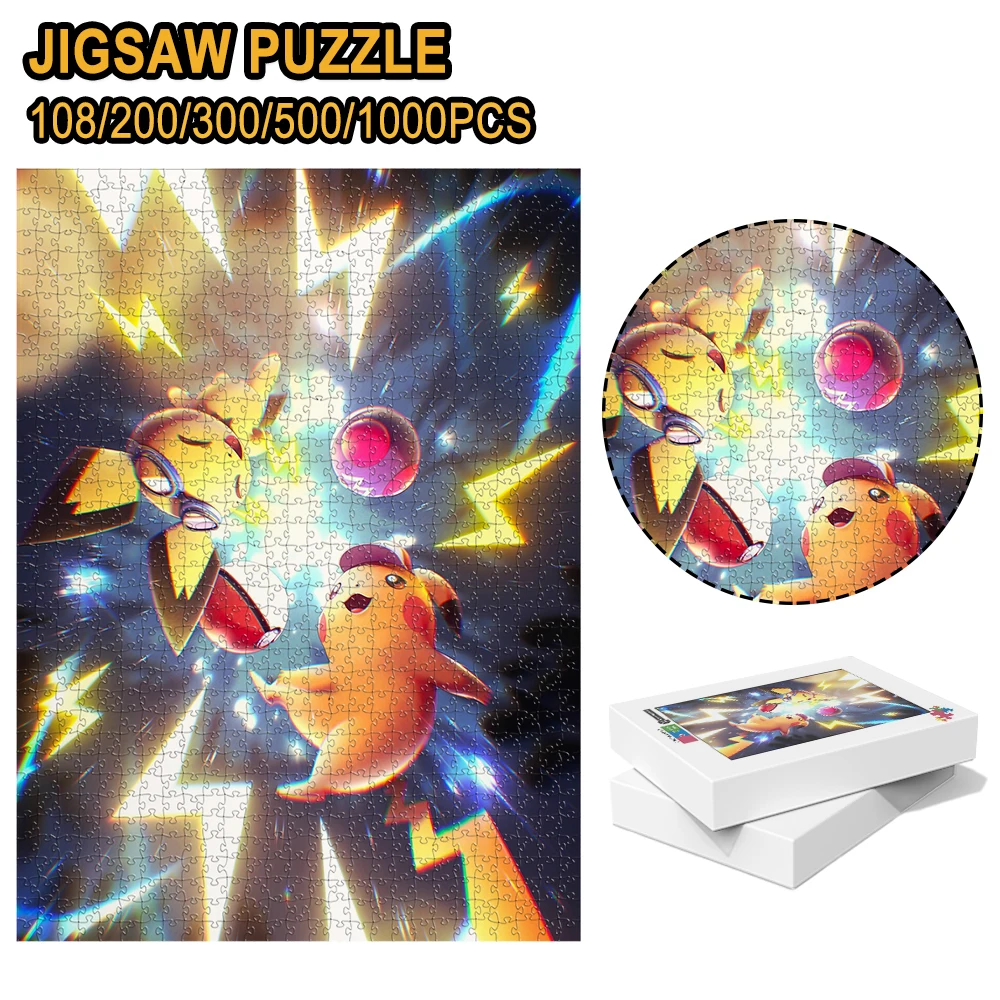 Japanese Anime High Voltage Pikachu & Raichu Scene Jigsaw Puzzle Multi Sizes
