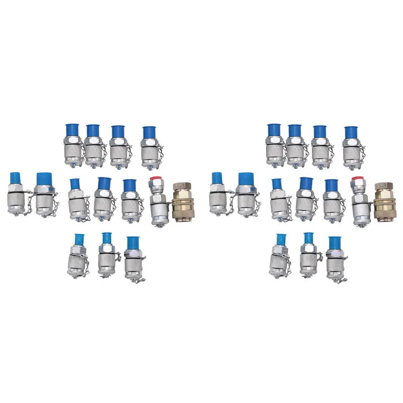 

AA19 28Pcs Hydraulic Pressure Test Point Testing Coupling Adapter Set For Hydraulic System Kit