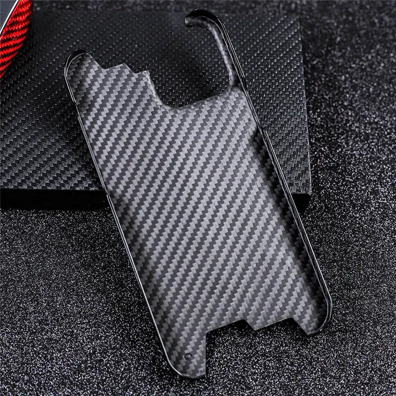 Genuine Carbon Fiber Slim Case for iPhone 13 12 Pro Max Mini Ultra-thin Irregular Forged Togh Armor Cover