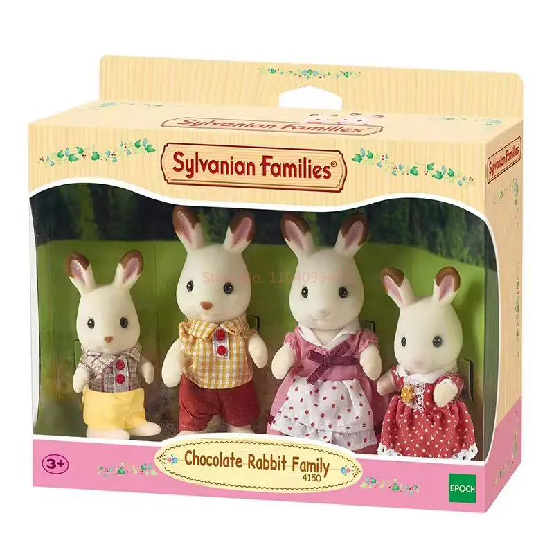 Nuevas figuras de Anime de Sylvanian Families, figura clásica de la serie familiar de conejo de Chocolate, estatua de Pvc, modelo de muñeca, adorno, juguetes de regalo