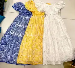 Summer Dress Women Fashion Ruffles Quality Slash A Line Elastic Vacation Holiday Embroidery Party Long Dresses Evening Vestidos