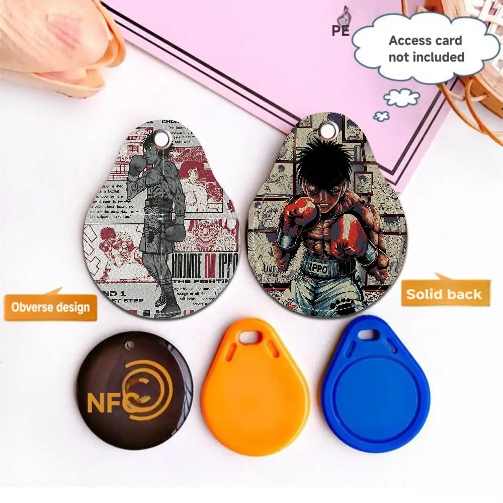 H-Hajime No Ippo Anime Waterdrop Aped N Acc Control Card Holder For Vehicles Public Transport Keychain Protective Cover
