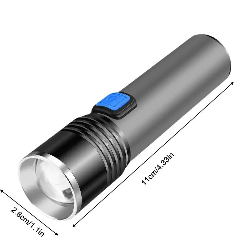 

Сильный свет фонарик USB перезаряжаемый алюминиевый сплав светодиодный мини-телескопический зум УФ-обнаружение банкнот обнаружение флуоресценции