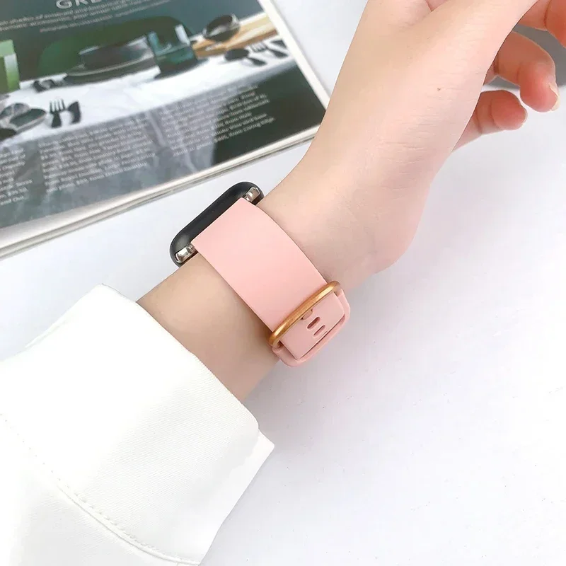 Silicone Strap For Apple Watch Band 44mm 40mm 49mm 45mm 41mm 38mm 42mm correa belt bracelet iWatch series 9 8 7 6 5 3 SE ultra 2