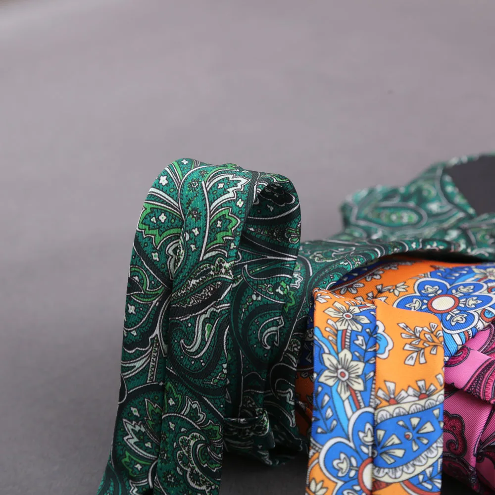 Superweiche Herren-Krawatten mit Seideneffekt, Blumenmuster, Paisley, 8 cm, für Herren, Hochzeit, Business, Gravata, neuartige bedruckte Krawatten – Detail 7