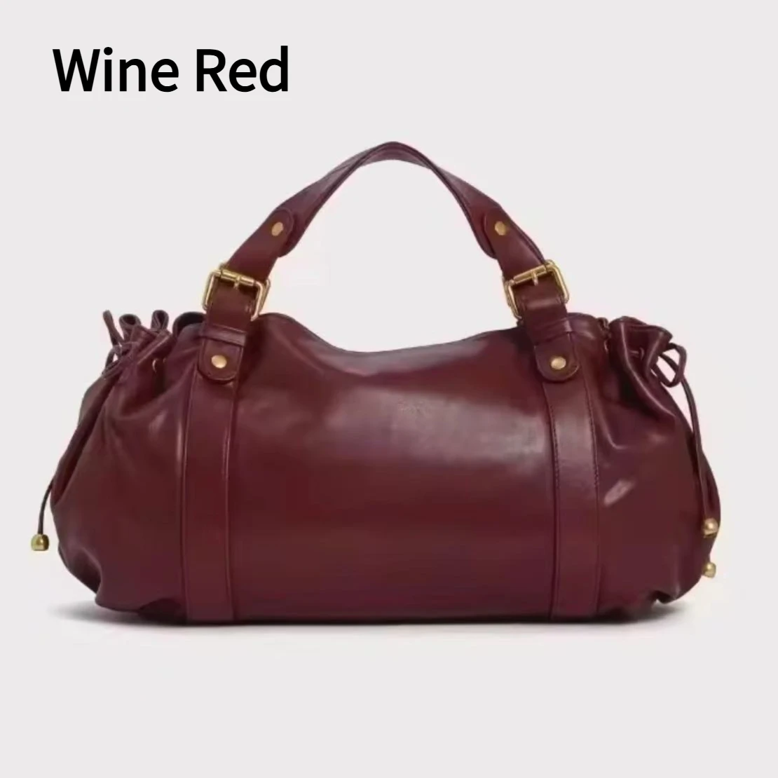 2026 Damen Hobo-Tasche aus weichem Leder, Vintage Schwarz, Plissierte Schultertasche, Designer-inspirierte Handtasche mit großem Fassungsvermögen – Detail 16