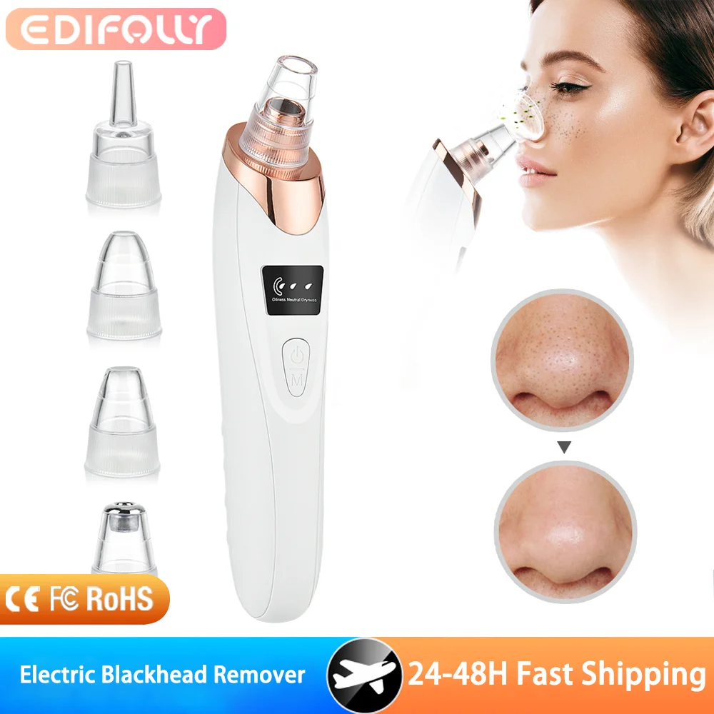 Elektryczny oczyszczacz porów i usuwacz zaskórników - urządzenie do głębokiego oczyszczania próżniowego do pielęgnacji twarzy, narzędzia do pielęgnacji skóry twarzy