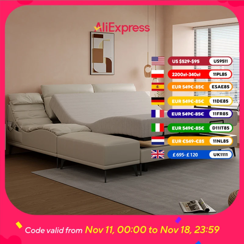 

Кожаный лофт, современная двуспальная кровать, матрас, комплект для взрослых и взрослых, умная двуспальная кровать King Size Lit De Chambre A Coucher, мебель для спальни