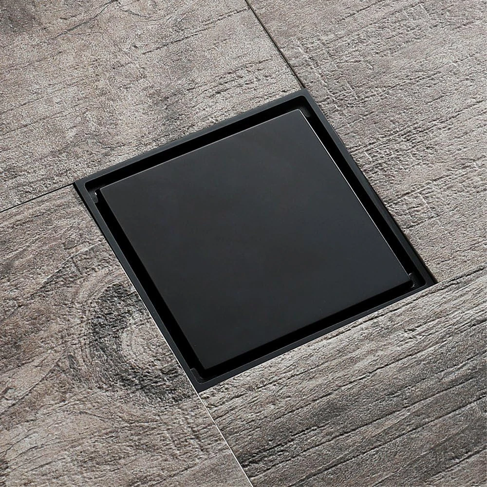 KEMAIDI 10*10cm Floor Drains Stainless Steel Square Shower Floor Drains Tile Insert Drain Channel Bathroom Kitchen Waste Grate