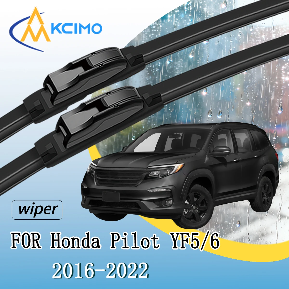 

2-Pack Premium Front Windshield Wiper Blades For Honda Pilot YF5/6 2016-2022 Exact Fit Quiet Streak-Free Easy Install
