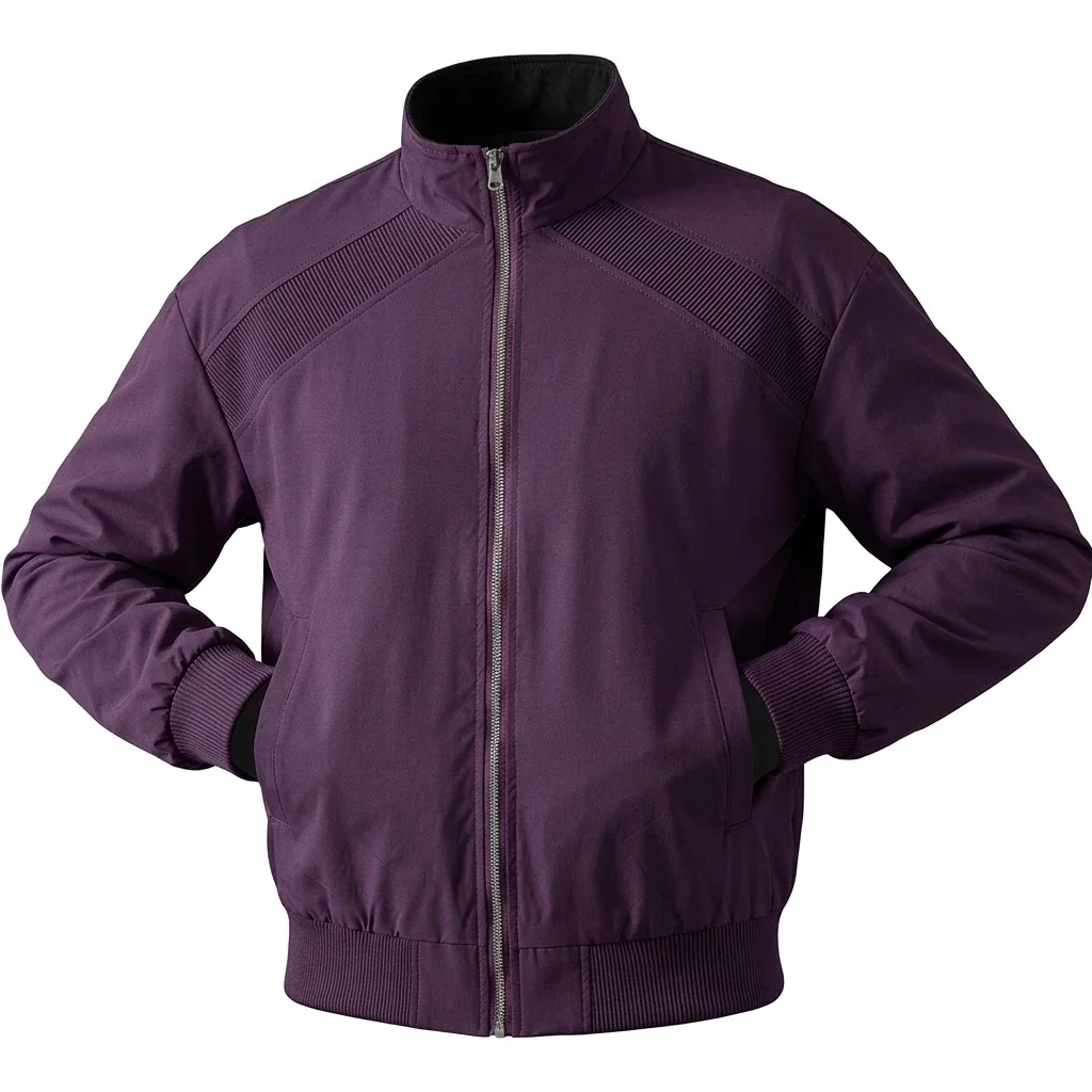 Chaqueta de hombre con cuello alto, ligera, tipo bomber, cortavientos, con cremallera, ideal para uso casual en otoño, para actividades al aire libre y como ropa de trabajo.
