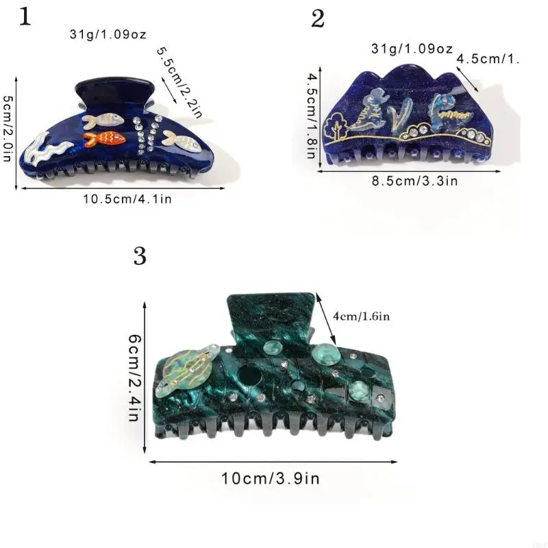 Clip artiglio per capelli acrilici nel design degli squali Accessorio per capelli da donna per le donne forcio