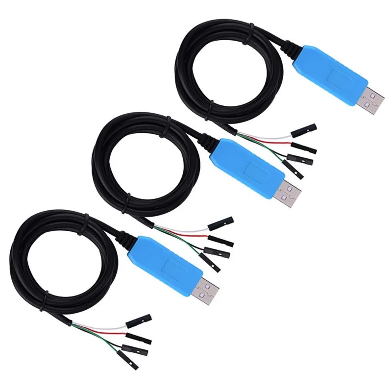 

3PCS PL2303TA Download Cable USB To TTL Rs232 Serial Cable Debug Console Cable Compatible with Win XP/VISTA/7/8/8.1 for Arduino