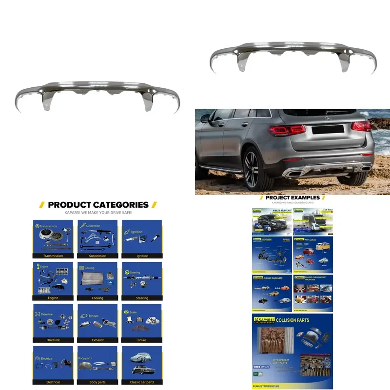 Rear Bumper Molded Part Lower Trim Car Body Parts for Mercedes Benz GLC Class X253 C253 2020-2023 OEM 2538859202 MB1144150