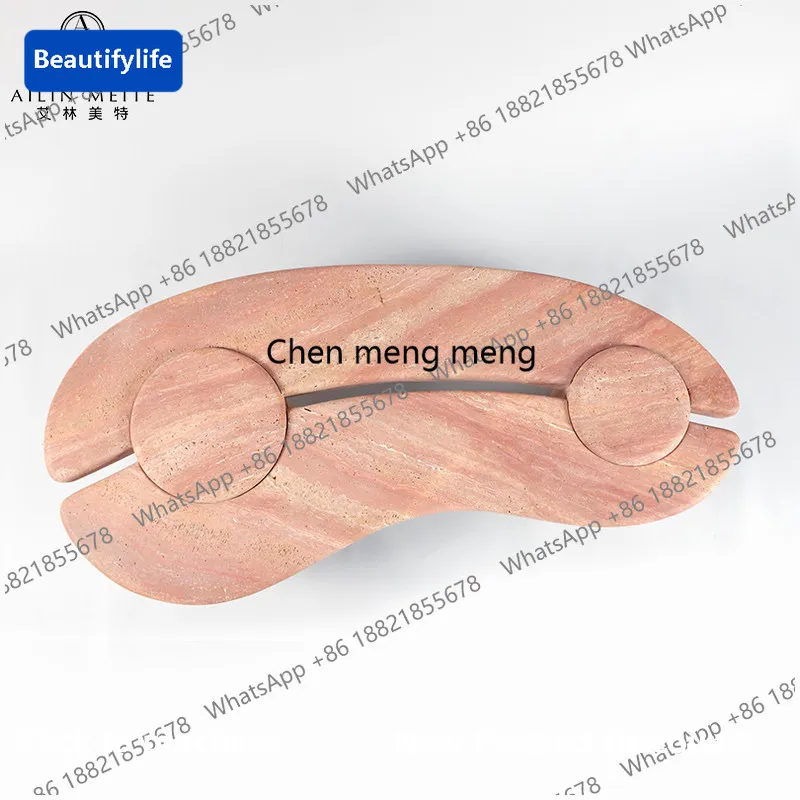 

Журнальный столик C139 Wabi Sand из травертина, для гостиной, в стиле лёгкой роскоши, скандинавский, креативный, высококачественный, арт-дизайн