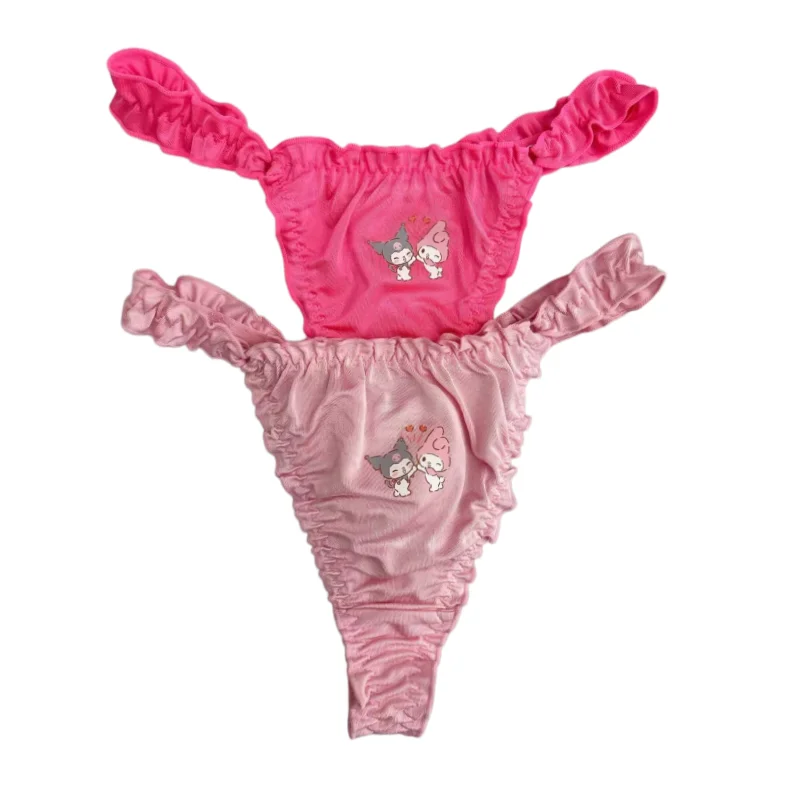 

Cartoon Anime Cute Chubby Girl in Big Size S M L XL Sexy Thongs Pink Women G-String T-Back High Elastic Lingerie Panties Hot