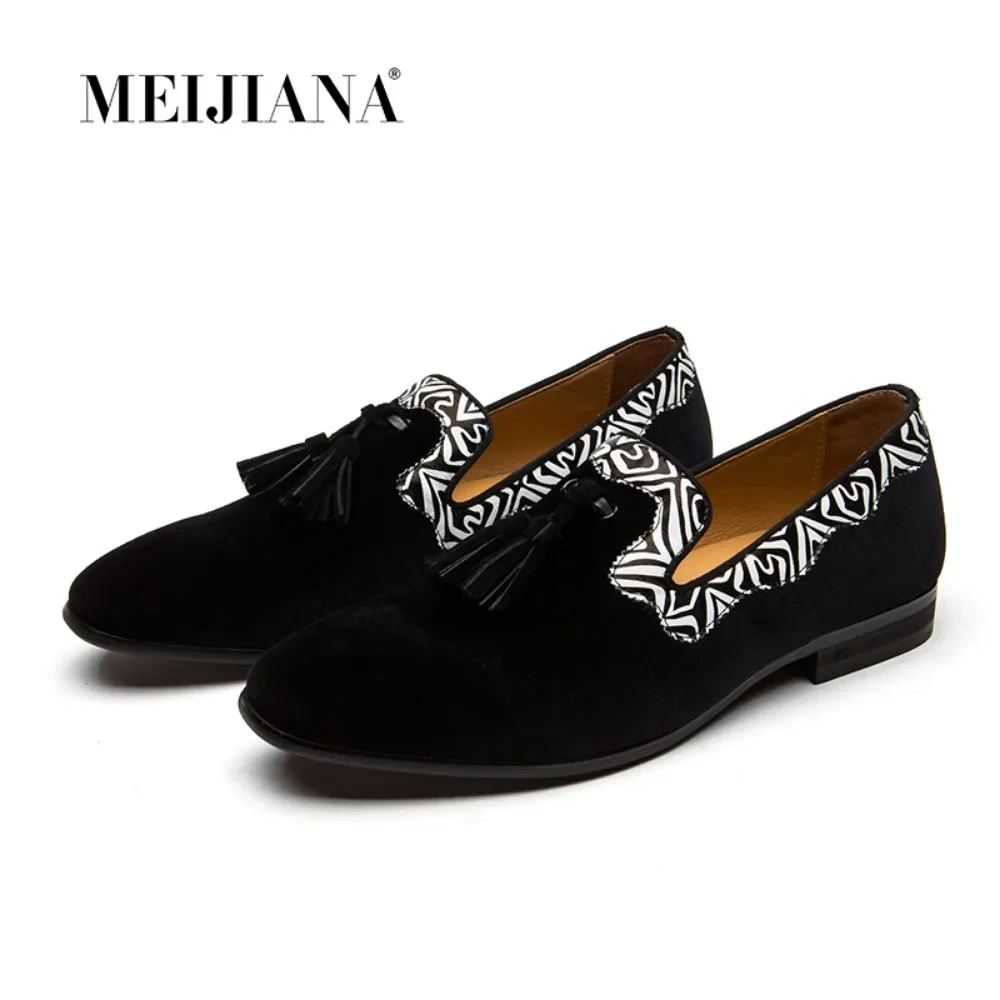 Men Shoes Casual Luxury Brand Dress Nightclub Party Shoes 2024 New Mens Velvet Loafers Moccasins Breathable Slip on Boat Shoes