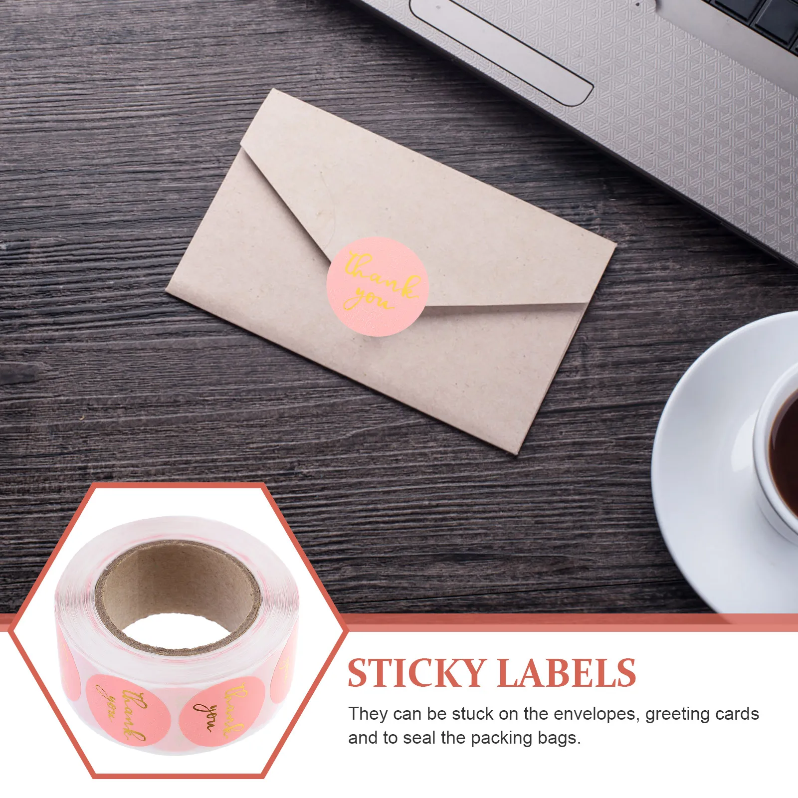 

3 Rolls Pop Hot Stamping Sticker Christmas Present Tags Embossed Thank You Stickers Giveaway Round