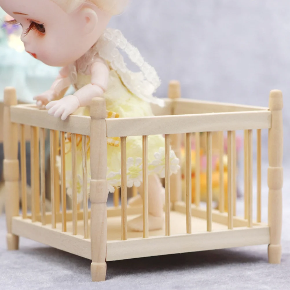 House Cot Furniture Ornament Bed Decor Mini Baby Crib Babies Dolls Toy Room Accessory