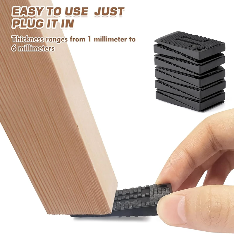 10/20Pcs Furniture Levelers Pad Flexible Furniture Levelers Set Plastic Wedges Furniture Anti-Slip Shims Furniture Mute Feet Pad