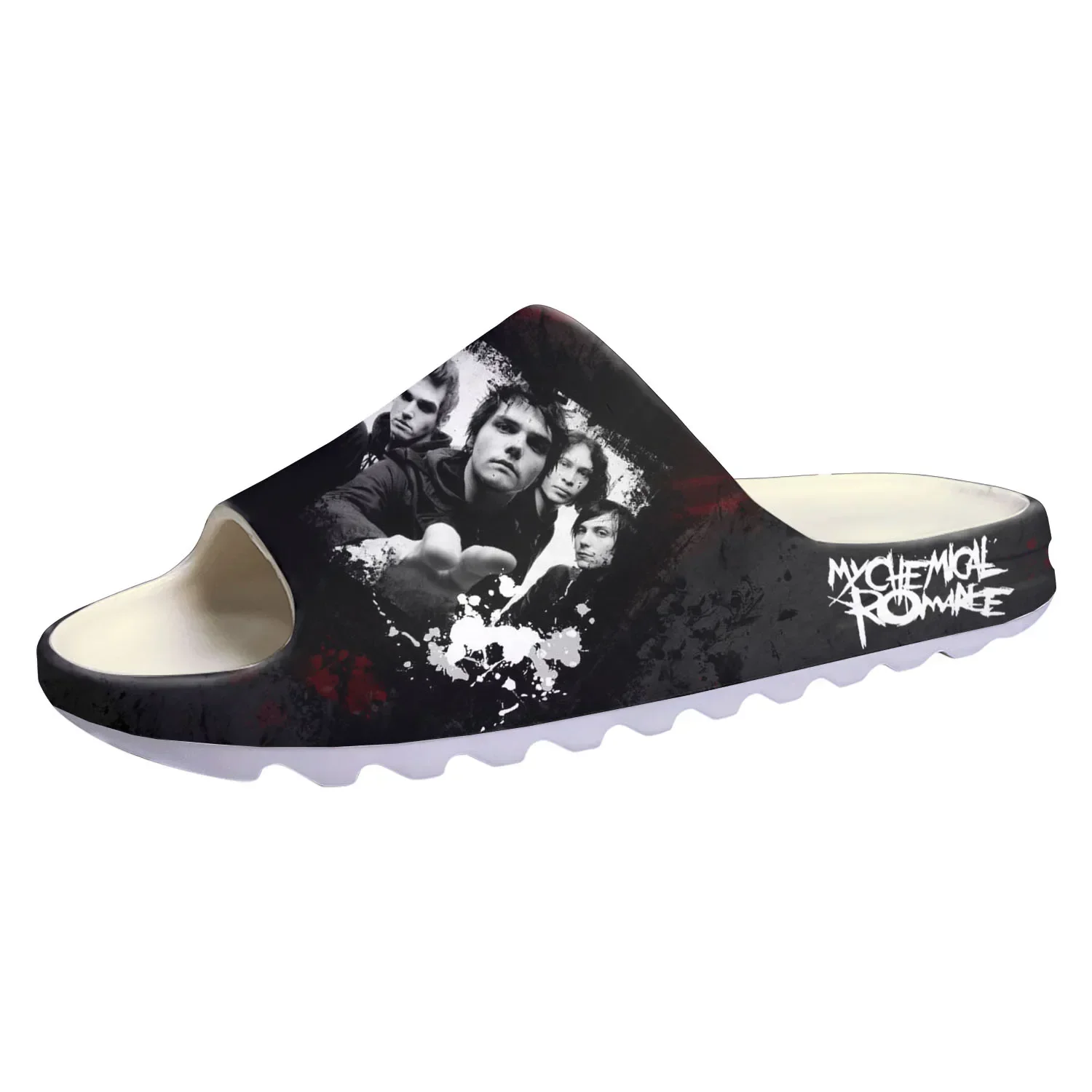 Romance Rock Band Chemical My Soft Sole Sllipers Home Clogs Water Shoes Mens Womens Teenager Bathroom Customize on Shit Sandals