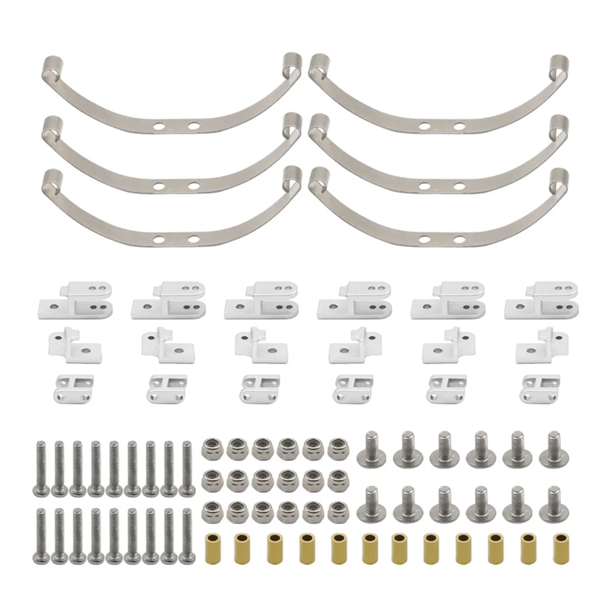 1 Set Leaf Spring Damping Suspension Accessories for 1/16 MN Model Car B36 B16 Q60 Q63 Q75 Silver