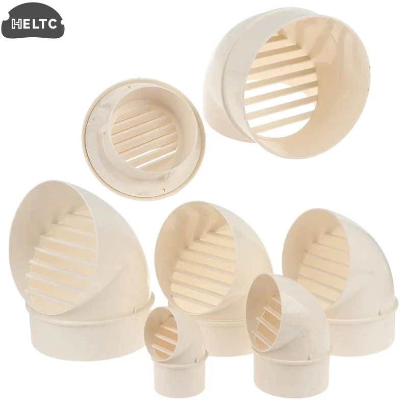 1PCS White PVC Wide Caliber Exterior Vent Hood Windproof Rainproof Corrosion Resistant For Kitchen Bath Ventilation