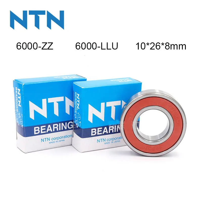 

Japan 100% Original NTN Bearing 5/10Pcs 6000-ZZ 6000-LLU ABEC-9 Ball Bearing 10x26x8mm High Speed Deep Groove 6000 Ball Bearing