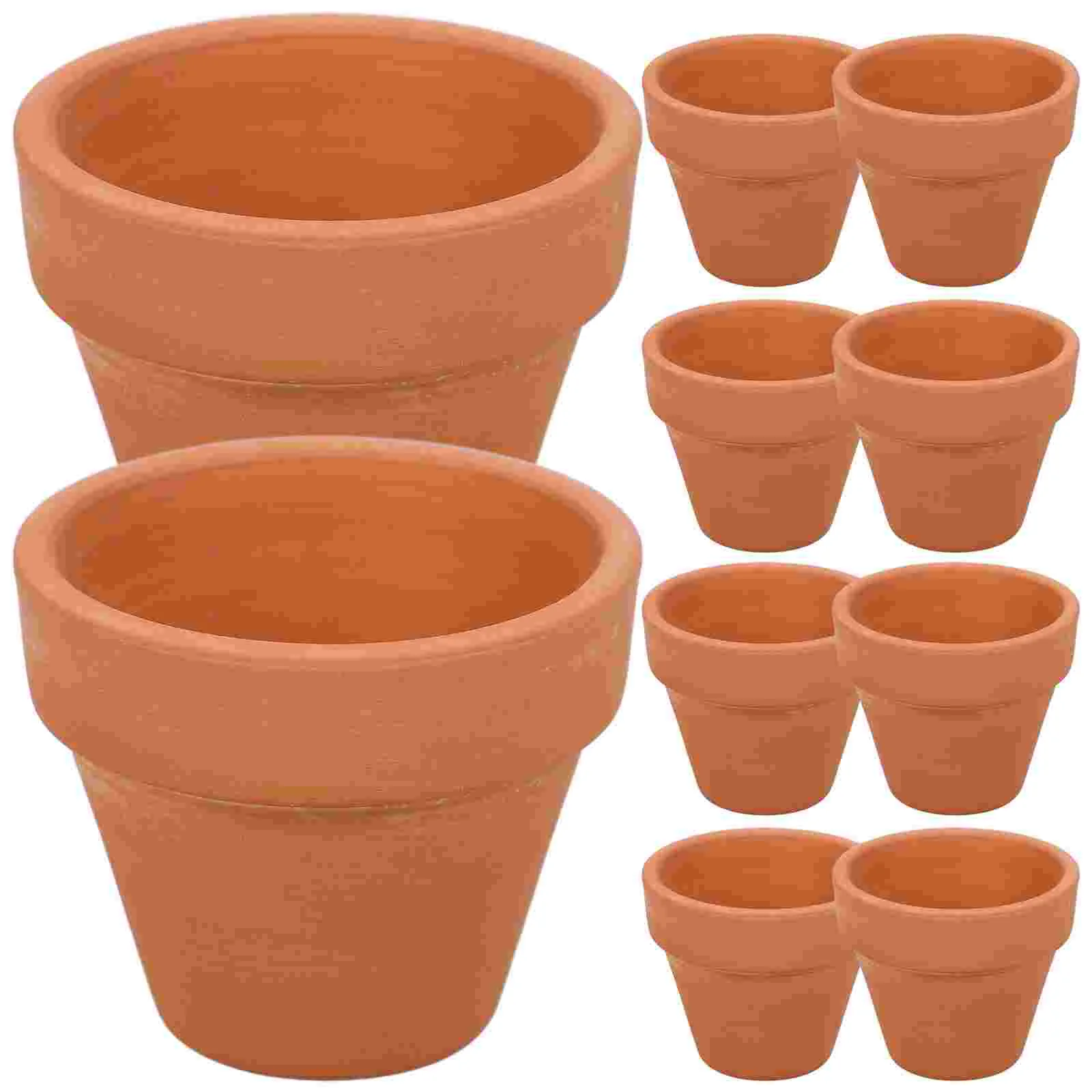 

10 Pcs Clay Basin Office Orchid Pot White Vases for Flowers Mini Terracotta Pots Small Plant