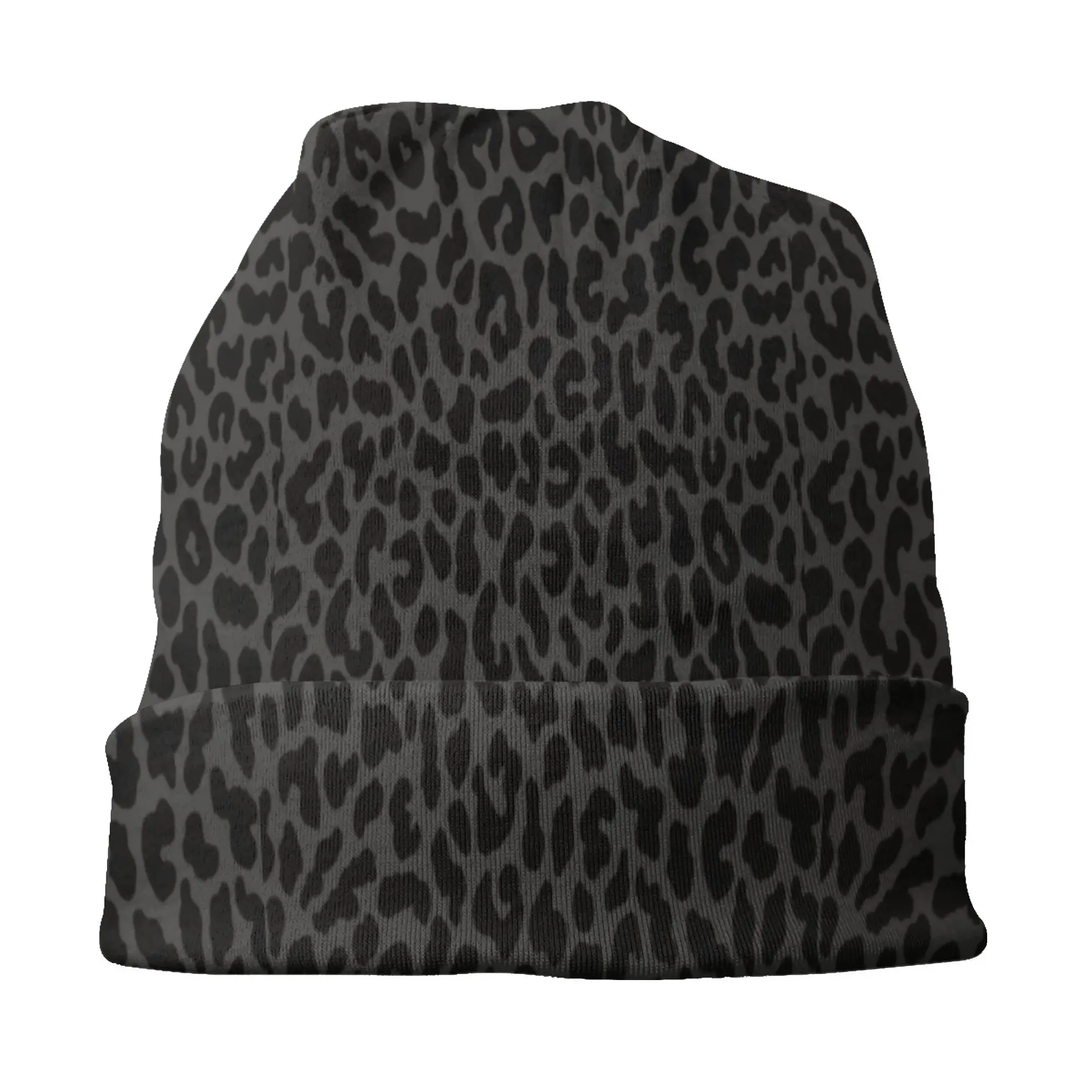 Leopard Print Patterned Skullies Beanies Caps Streetwear Winter Warm Women Men Knitted Hat Adult Unisex  Bonnet Hats
