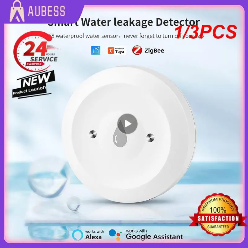 1/3PCS Linkage Water Flood Leak Leakage Immersion Sensor Detector Overflow Waterproof Smart Home Security Protection