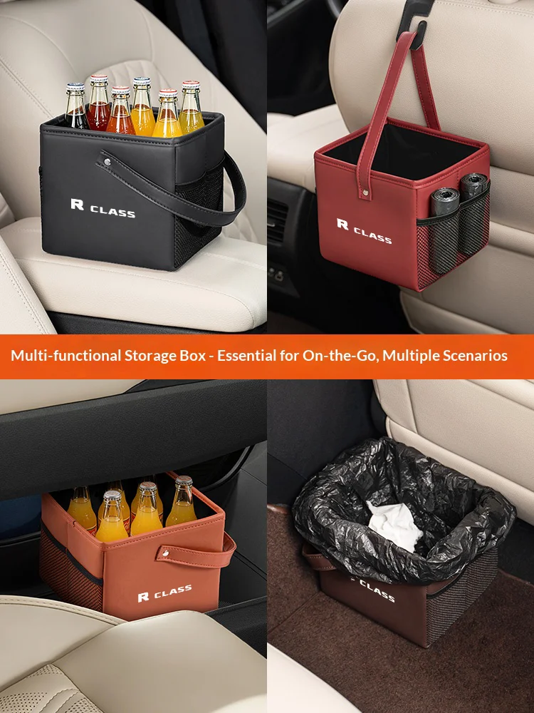 Auto-Mehrzweck-Aufbewahrungsbox, faltbare Aufbewahrungsbox, Auto-Müll-Organizer-Box, Aufbewahrungstasche für Mercedes-Benz R-Klasse