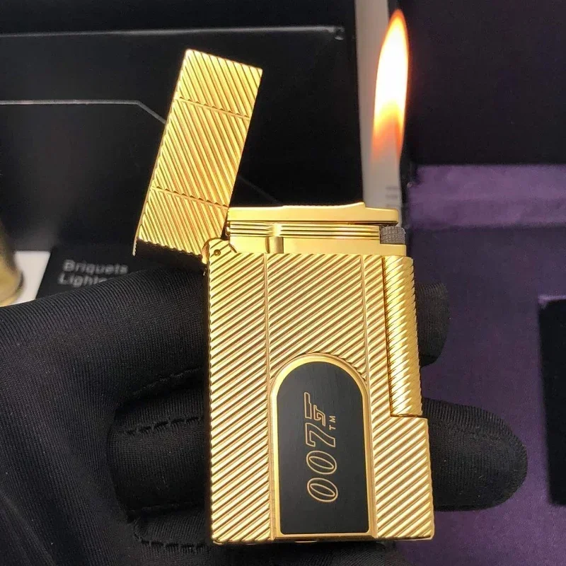 Dopont James Bond Spectre 007 Lighter Bright Sound Portable Outdoor Cigar Lighter Cigarette Butane Gas Luxury Lighters with Box