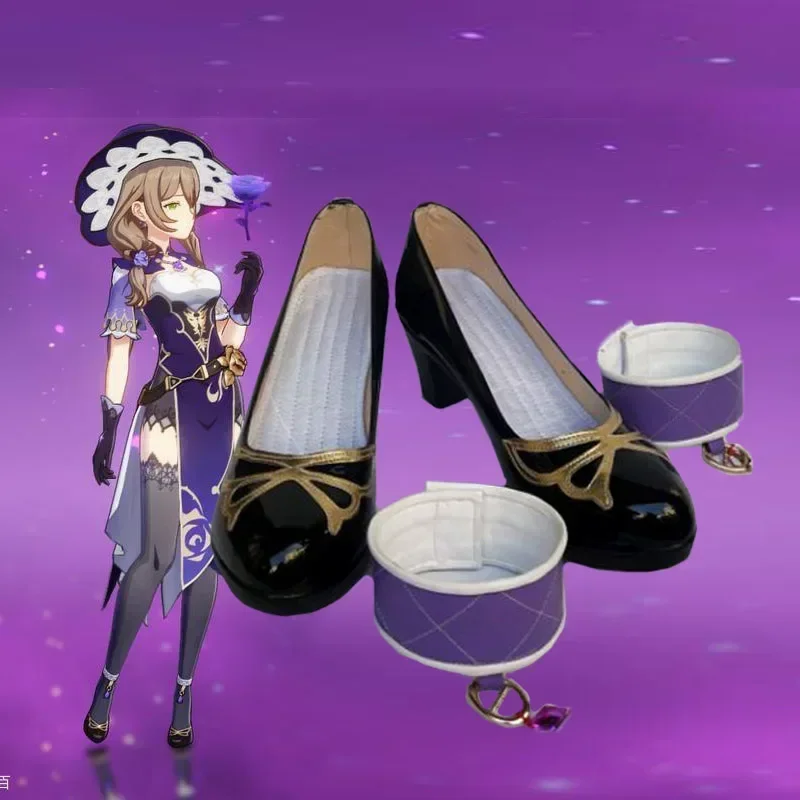 Lisa Cosplay Shoes Game Genshin Impact Cosplay Props PU Leather Shoes Custom Made Halloween Carnival Boots Anime Accessories view 3